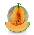 Melon Isolated On The White Background Stock Photo