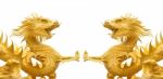 Golden Dragon Statue Stock Photo