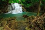 Waterfall In Tropical Forest Stock Photo