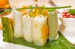 Vietnamese Style Summer Rolls Stock Photo