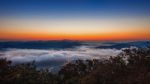 Seoraksan Mountains Is Covered By Morning Fog And Sunrise In Seoul,korea Stock Photo