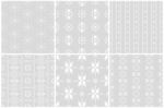 White Flower Seamless Patterns Set 1 Stock Photo