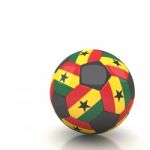 Ghana Soccer Ball Isolated White Background Stock Photo