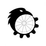 Raven Merging To Cog Icon Stock Photo