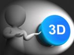 3d Pressed Means Three Dimensional Object Or Image Stock Photo