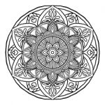 Outline Mandala Decorative Round Ornament, Hand Drawn Style - Ve Stock Photo