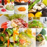 Salad Collage Composition Nested On Frame Stock Photo