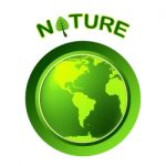 Globe Natural Shows Globalize Earth And Worldwide Stock Photo