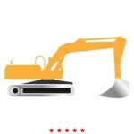 Excavator Icon  Stock Photo