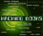 Hacking Books Indicating Malware Non-fiction And Unauthorized Stock Photo