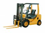 Forklift Truck Isolated Stock Photo