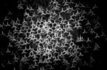 Black And White Particles Illustration Background Stock Photo