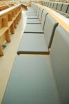 Row Of Chairs In Local Theatre Stock Photo