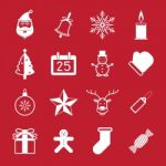 Christmas Icon Set  Illustration Stock Photo