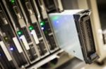 Storage Servers In Data Room Domestic Room Stock Photo