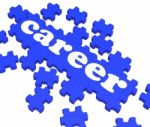 Career Puzzle Showing Job Skills Stock Photo