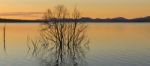 Lake Wivenhoe In Queensland During The Day Stock Photo