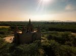 Sunset Over Religious Temples Stock Photo