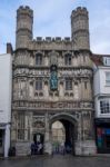 Entrance To Canterbury Cathedral Stock Photo