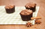 Chocolate Cupcakes Stock Photo