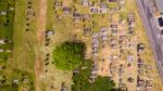 Birds Eye Cemetery Stock Photo