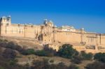 Landscape Of Amber Fort In Jaipur Stock Photo