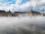 Miroir D'eau At Place De La Bourse In Bordeaux Stock Photo