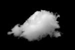 White Cloud On The Black Background Stock Photo