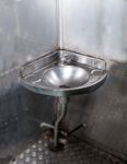 Basin Stainless Steel On Train Stock Photo