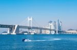 Gwangan Bridge And Haeundae In Busan,korea Stock Photo