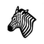 Zebra Head Mascot Stock Photo