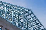 Structure Of Steel Roof Stock Photo