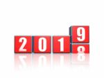 Twenty Nineteen Shows 2019 New Year Stock Photo