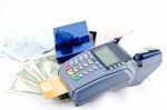 Close Up Payment Machine Stock Photo