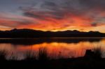 Lake Moogerah In Queensland With Beautiful Clouds At Sunset Stock Photo