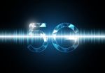 5g Communication Technology Abstract Wave Signal Oscillating Bac Stock Photo