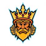 King With Crown Mascot Stock Photo