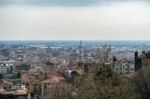 View Of Bergamo From Citta Alta Stock Photo