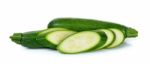 Zucchini Isolated On The White Background Stock Photo