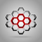 3d Hexagon Pattern Stock Photo