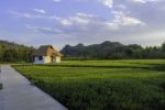 Walk Way To Oriental Style House Stock Photo