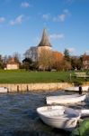 Bosham Bathed In Winter Sunshine Stock Photo