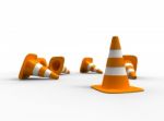 Traffic Cones Stock Photo