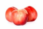 Nectarine Fruit Isolated On The White Stock Photo