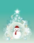 Christmas Snowman Design Stock Photo