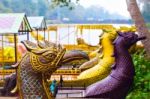 Traditional Khmer Boats With Carved Bows Stock Photo