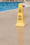 Wet Floor Sign Stock Photo