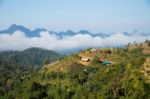 Sea Of Mist  At Mae Moei Stock Photo