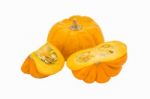 Pumpkins On White Background Stock Photo