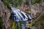 Gibbon Falls In Yellowstone National Park Stock Photo